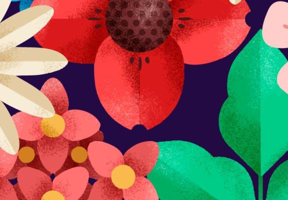 geometric floral pattern