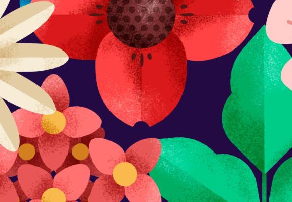geometric floral pattern
