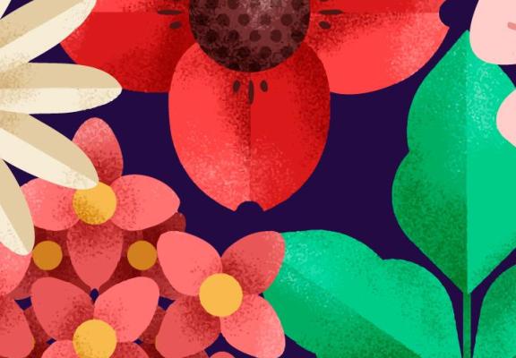 geometric floral pattern