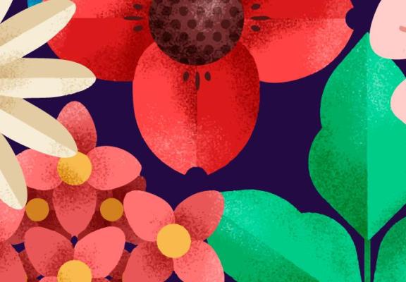 geometric floral pattern